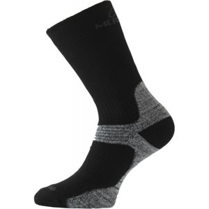 Trekingové merino ponožky Lasting WSB 908 černá šedá XL (46-49)